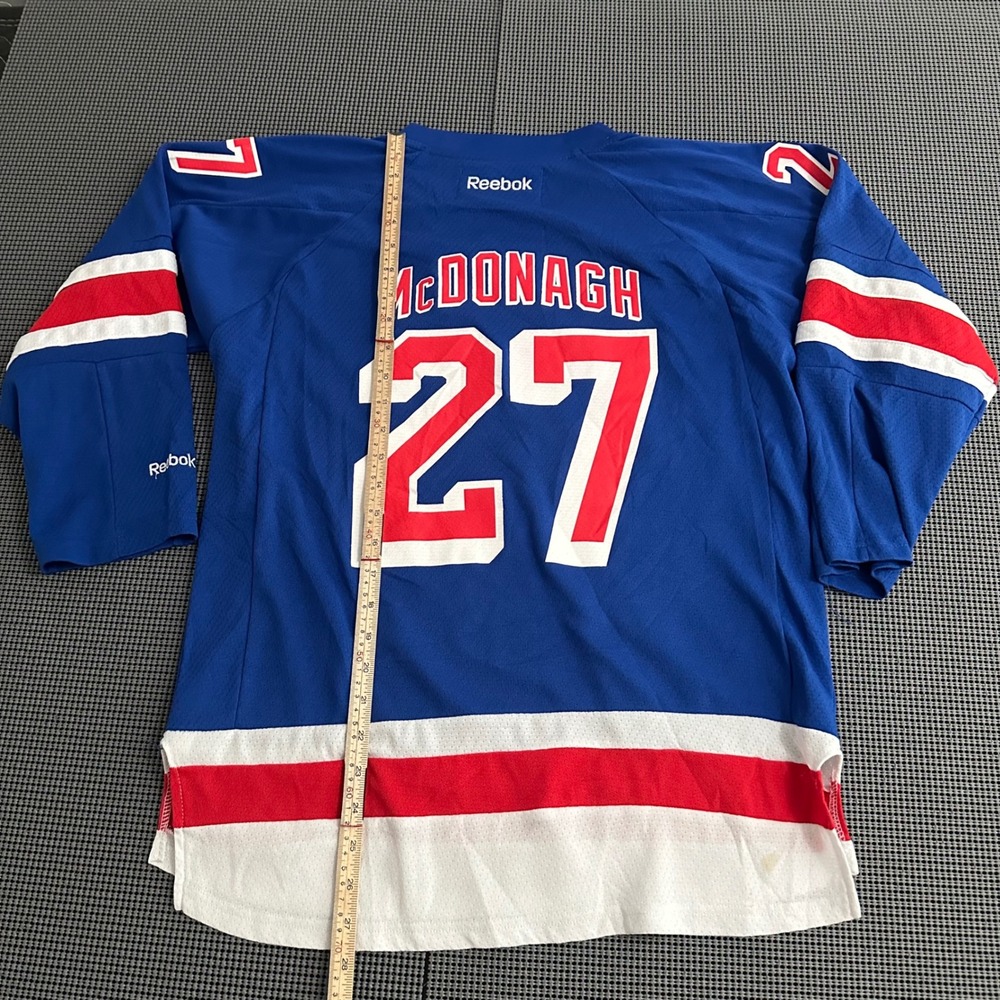 Reebok New York Rangers Ryan McDonagh 27 Youth Hockey Jersey Blue L/XL Captain C - Picture 7 of 8